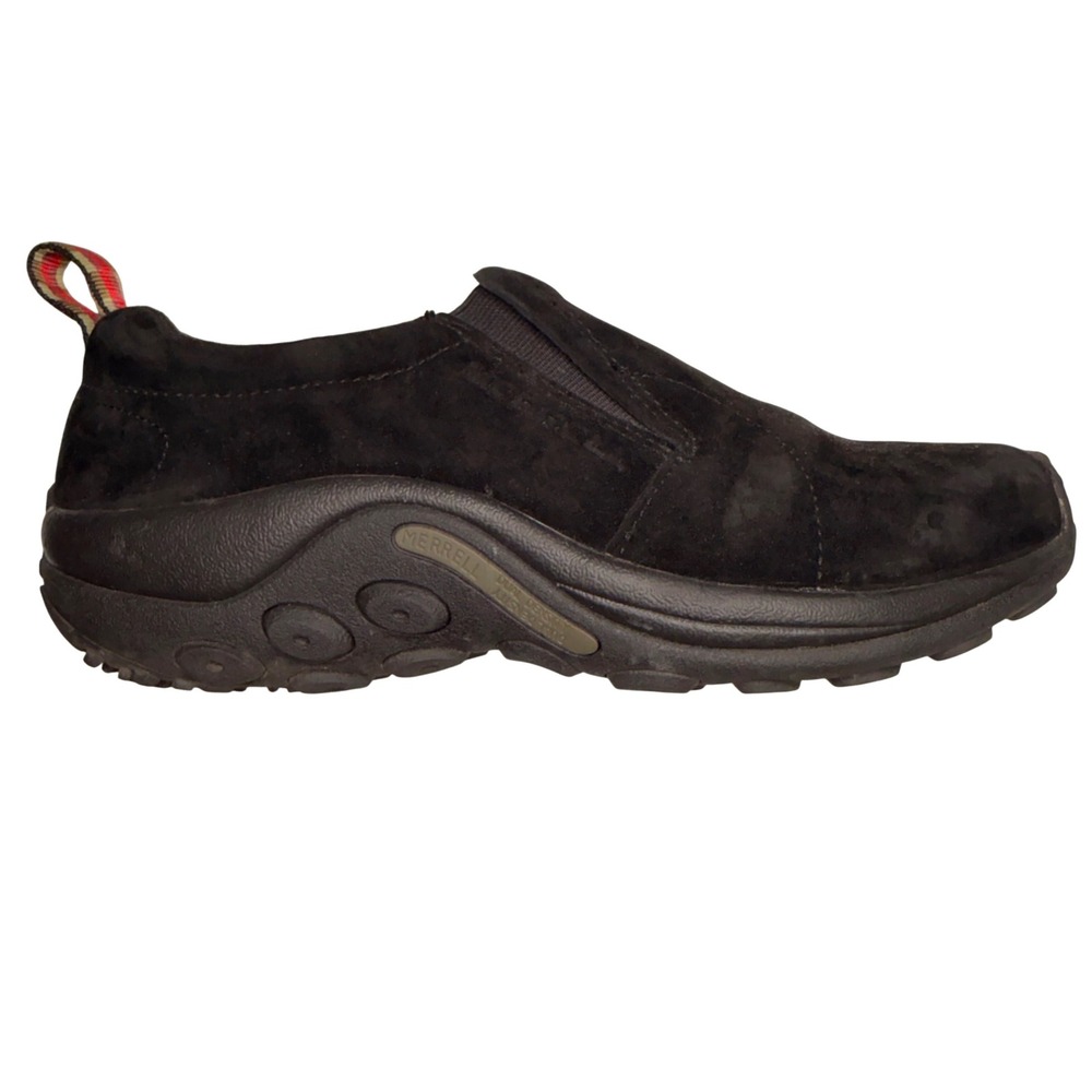 Merrell Jungle Moc Black Suede Slip On Comfort Loafers Mens Size 8.5 J60825